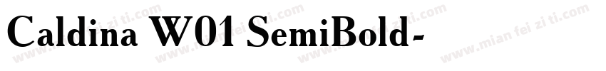 Caldina W01 SemiBold字体转换